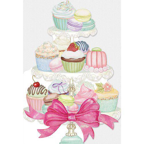 Colorful cupcakes birthday card from Pictura's Sienna's Garden collection, featuring vibrant cupcake illustrations on an everyday card.